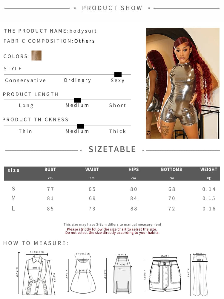Silky Shiny Backless Sleeveless Solid Playsuit for Women