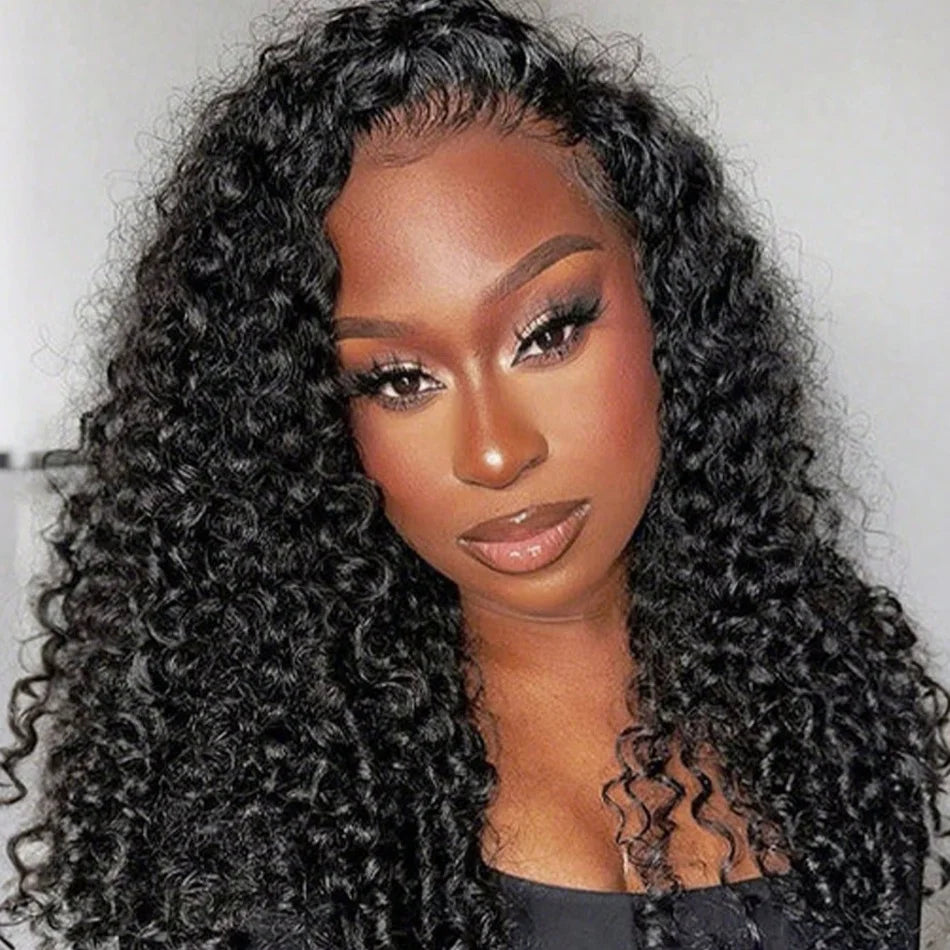 Seamless Curly Human Hair Glueless Half Wig for Women