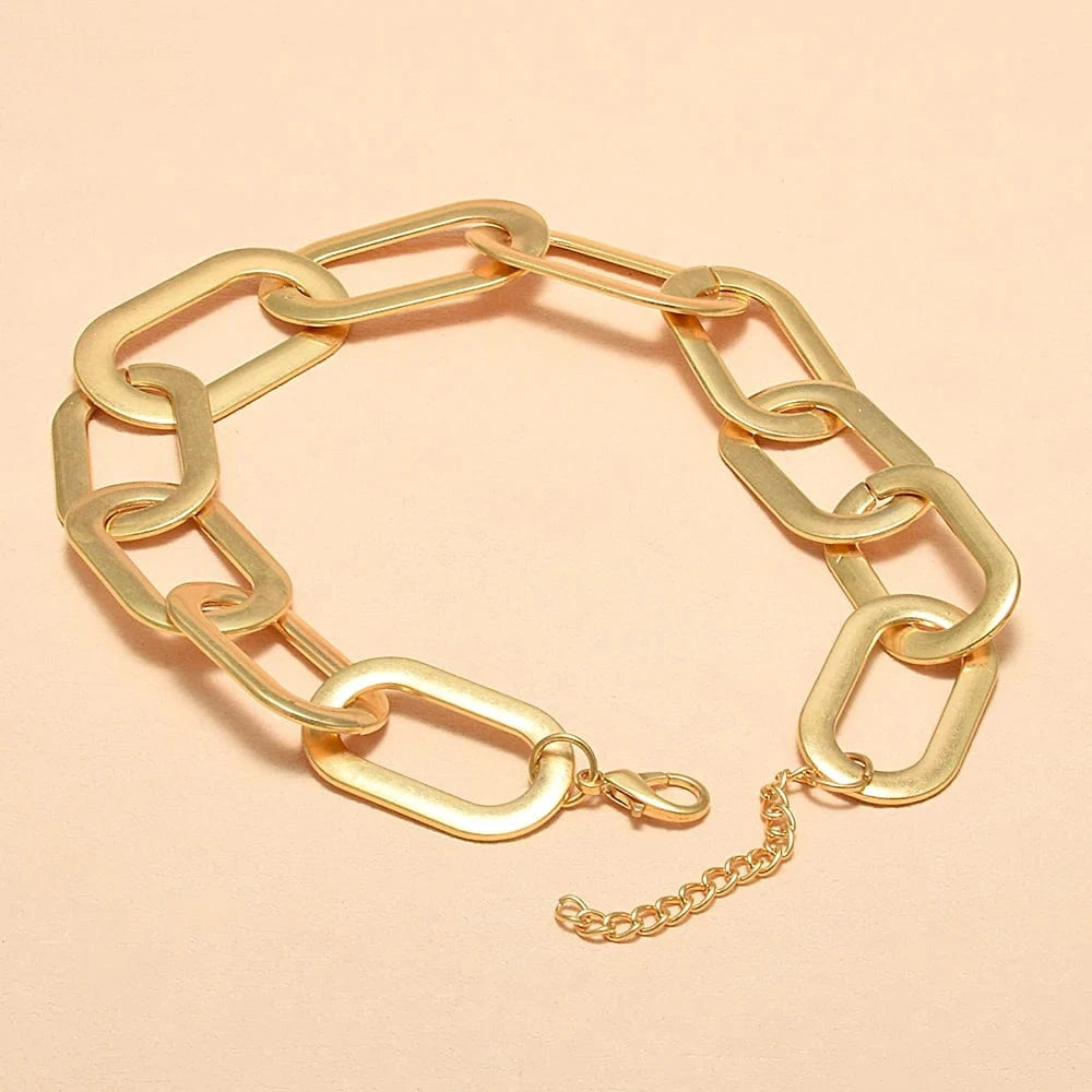 Hoops Necklaces Golden Metal Necklaces Popular Necklaces Jewelry For Women Trendy Accessories Wholesale