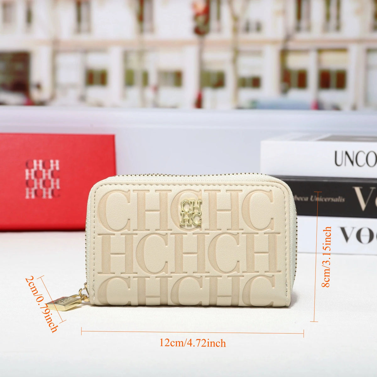 Multifunctional Zippered Key Card Holder Pouch for Women