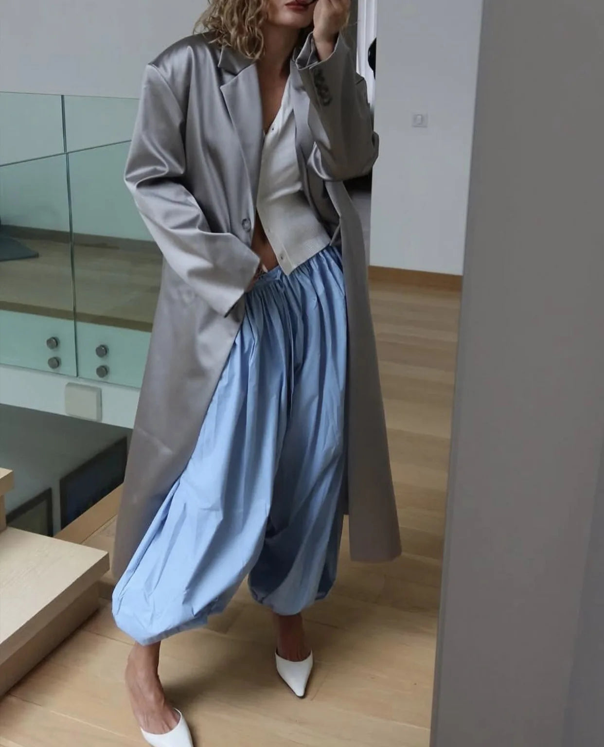 Tossy Summer Fashion Pocket Bloomers Female Trousers Pleated Loose High Waist Patchwork Bandage Streetwear Wide Leg Women Pants