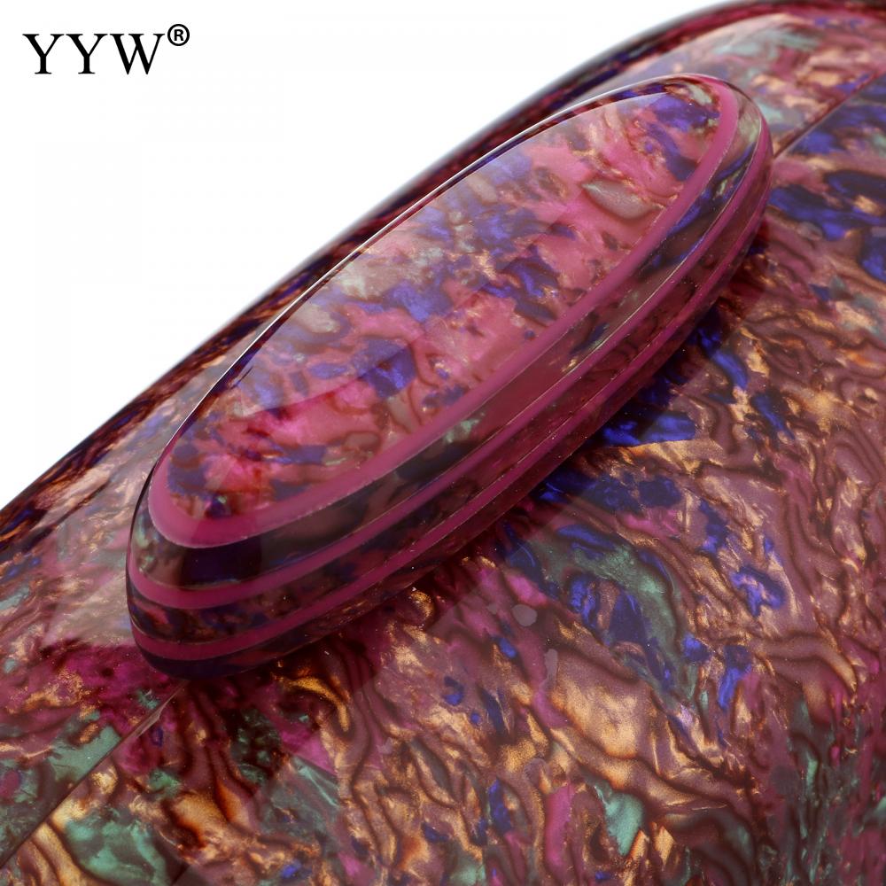 YYW Design Shell Acrylic Clutch Purse Women Marble Bag Luxury Elegant Lady Evening Bag Roud Cute Purple Handbag Shoulder Bags
