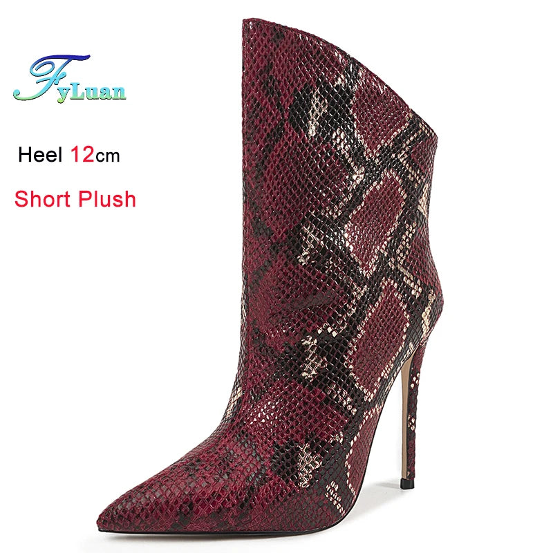 Green Patent Leather Pointed Toe Ankle Boots for Women