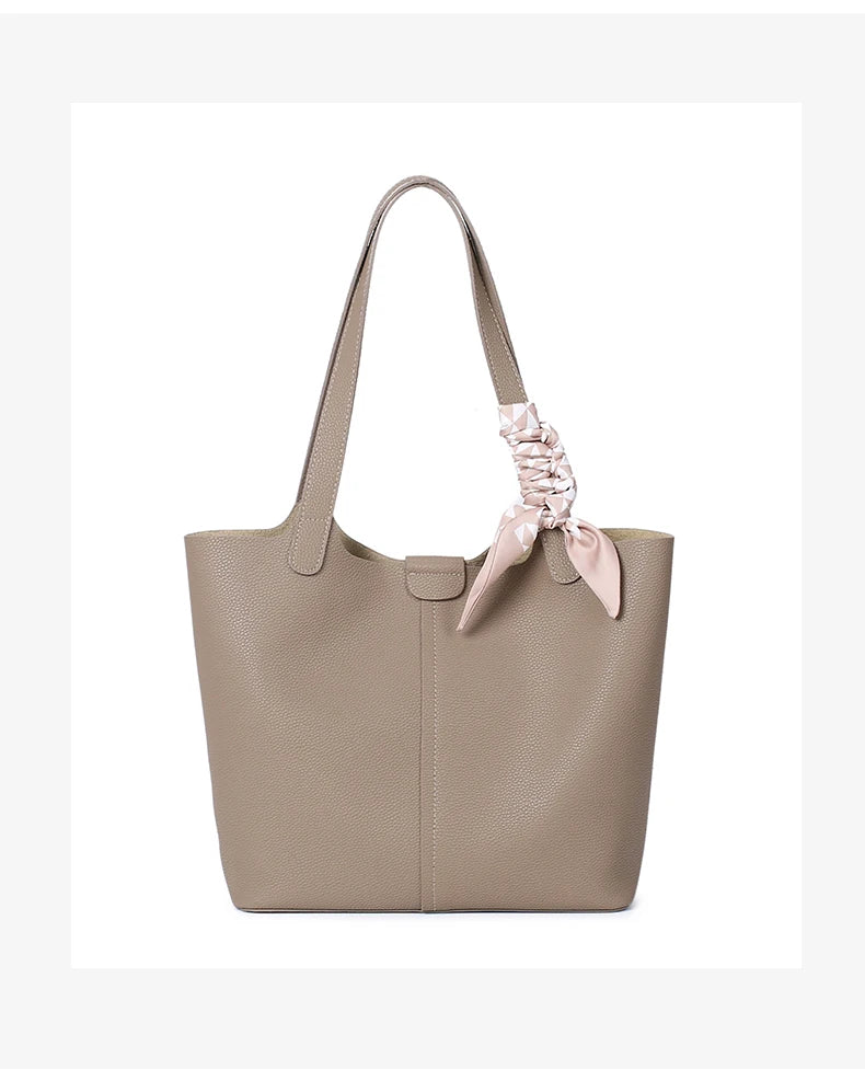 Genuine Leather Designer Luxury Bag Large Capacity Fashionable Casual Shoulder Bag Commuting work handbag for women office