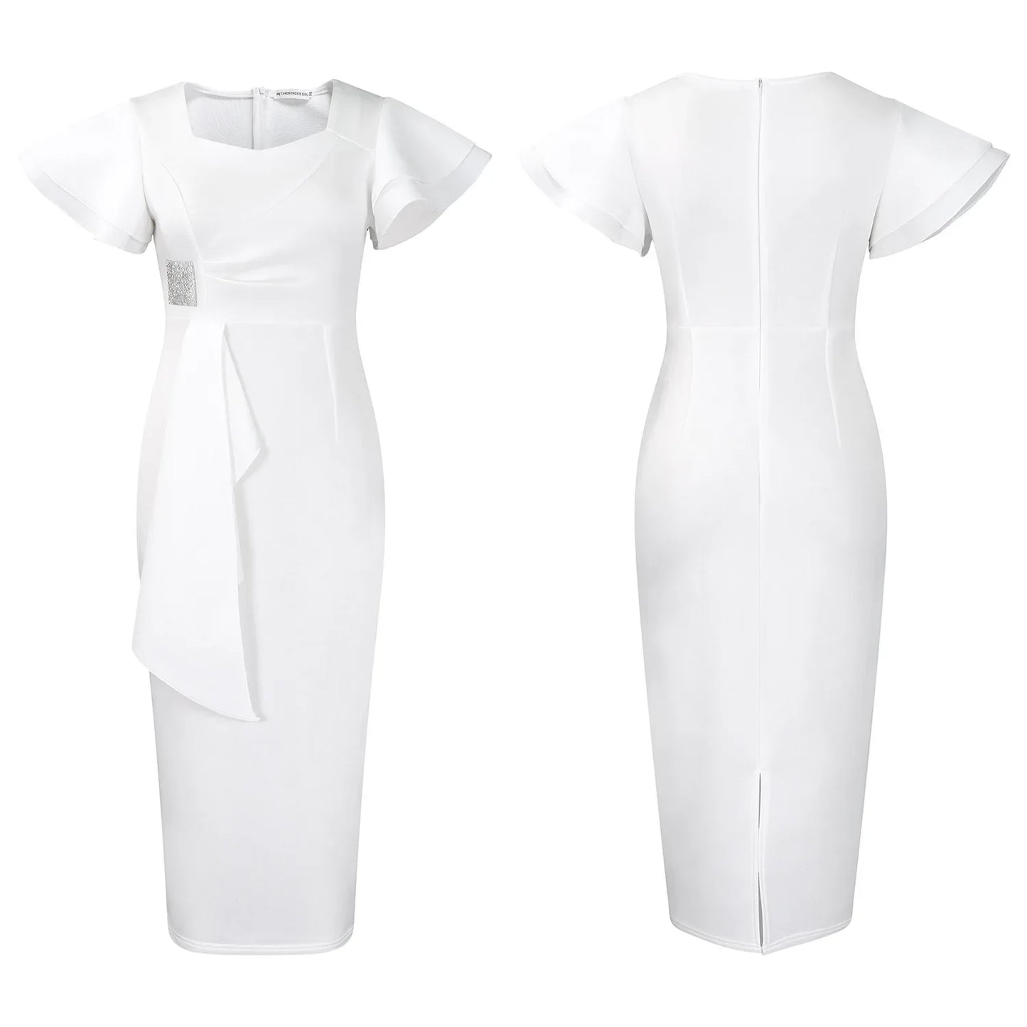 Elegant Pure Color African Style Wrap Dress D3310 New Fashionable Transoceanic Dress with Lace Trim Elegant African Dress