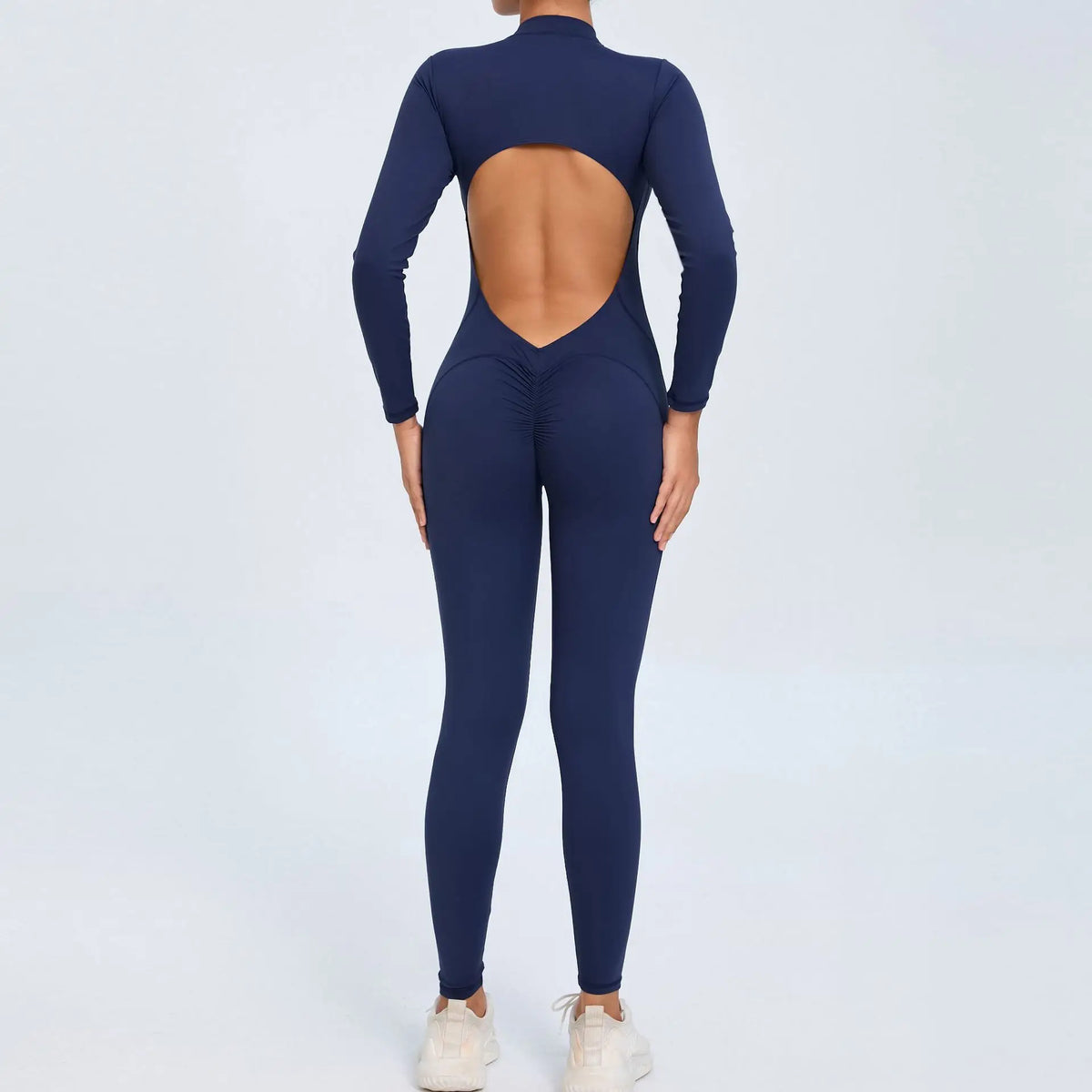 Moisture-Wicking Front Zip Jumpsuit