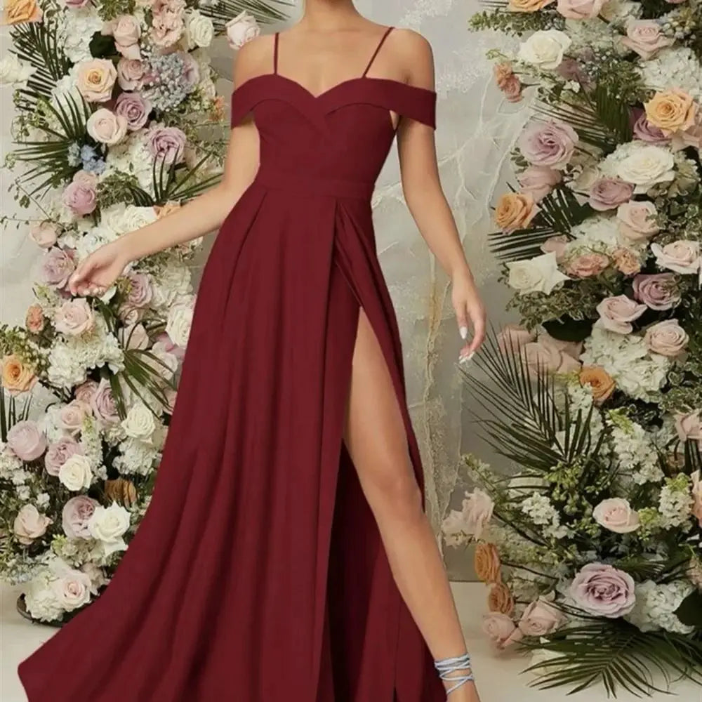 Off Shoulder Burnt Orange Evening Dresses Spaghetti-Straps Elegant A-Line Satin Floor Length плаття на випускний Customized