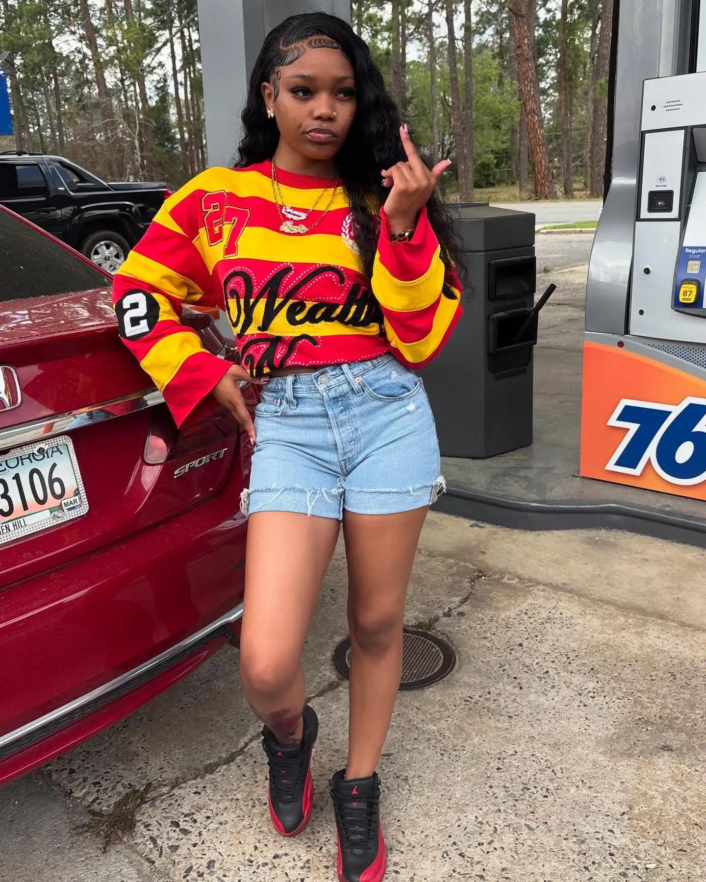 American Classic Letter Patchwork Stripe T Shrits Men Women Hip Hop Y2k Harajuku Street Long Sleeved TShirt Trend Oversized Tops