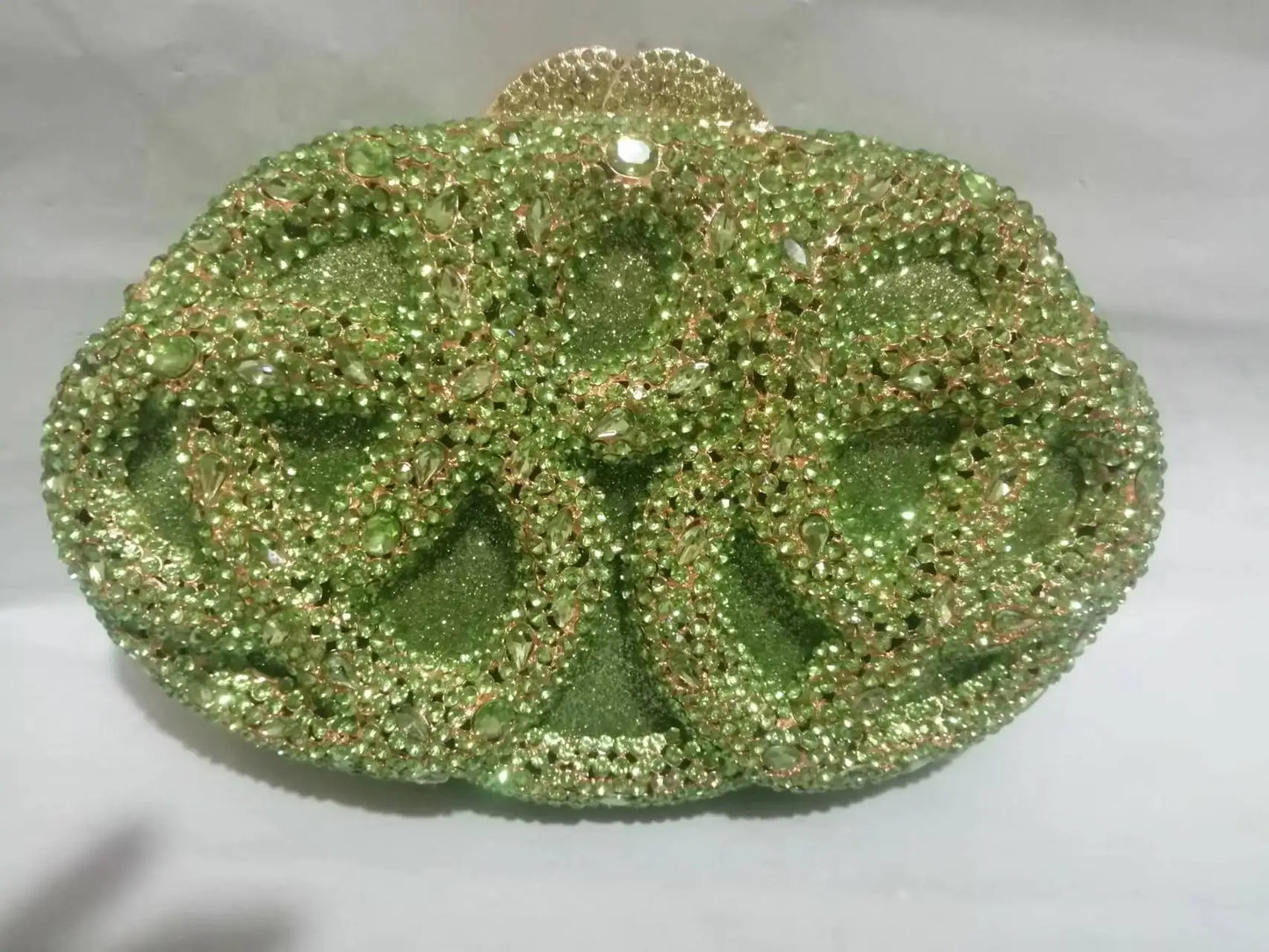 Lady Hot pink/Green/Silver Rhinestone Bags Luxury Fashion Female Diamond Crystal Clutch Elegant Gold Metal Wedding Dinner Purses