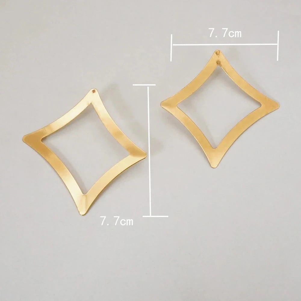 Fashion Jewelry Big Gold Color Round Geometric Earrings Dangle Drop Earrings For Women African Wedding Party Gifts