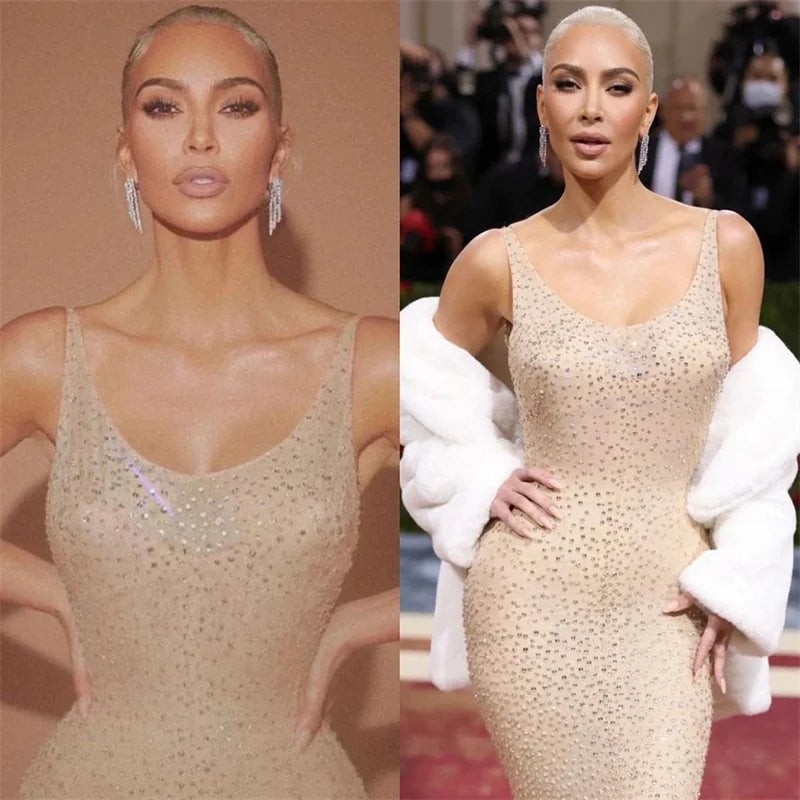 Sparkly Diamonds Rhinestone Bodycon Maxi Dresses for Women Wedding Evening Backless Night Party Club Celebrity Even Dresses Robe
