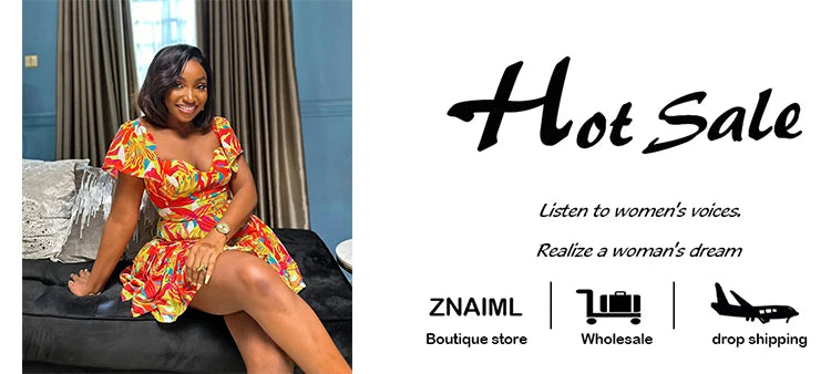 Znaiml Fashion Summer Playsuit Low Cut Short Sleeve Pleated Ruffles Printing Playsuit Women Boho African Orange Short Jumpsuit