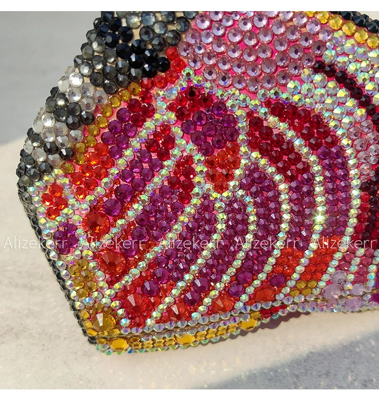 Alizekerr Butterfly Diamond Evening Bags Women 2025 Luxury Designer Gorgeous Rhinestone Clutch Purses And Handbags Wedding Party