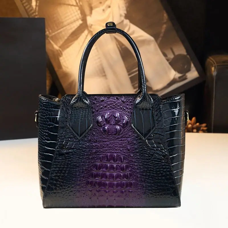 Designer Brand Crocodile New Large Capacity Tote Bag Leather Handbag Crossbody Bags for Women Bolsos Mujer
