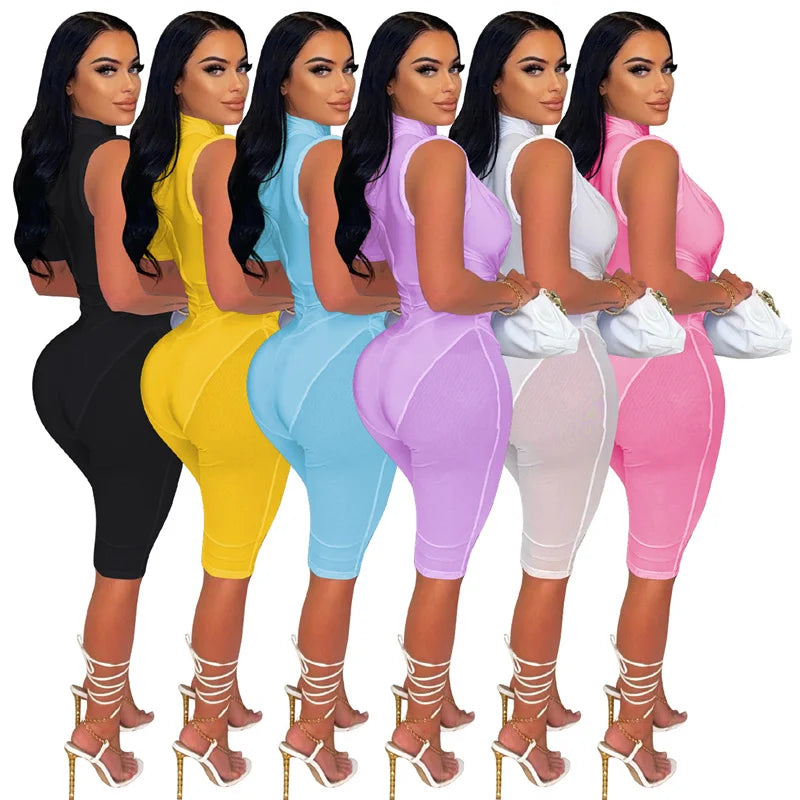 Sexy Mesh Patchwork See Through Skinny Playsuit Women One Shoulder Draped Hollow Out One Piece Rompers Party Club Jumpsuit Short