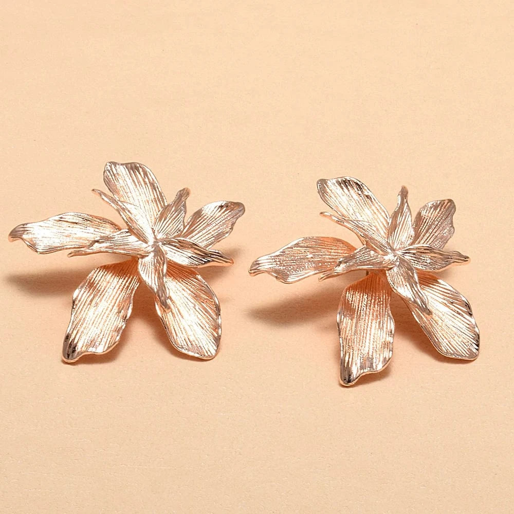 Classic Piercing Earring Double Layered Flower Earrings Popular Women's Accessories Wholesale Trendy Jewelry