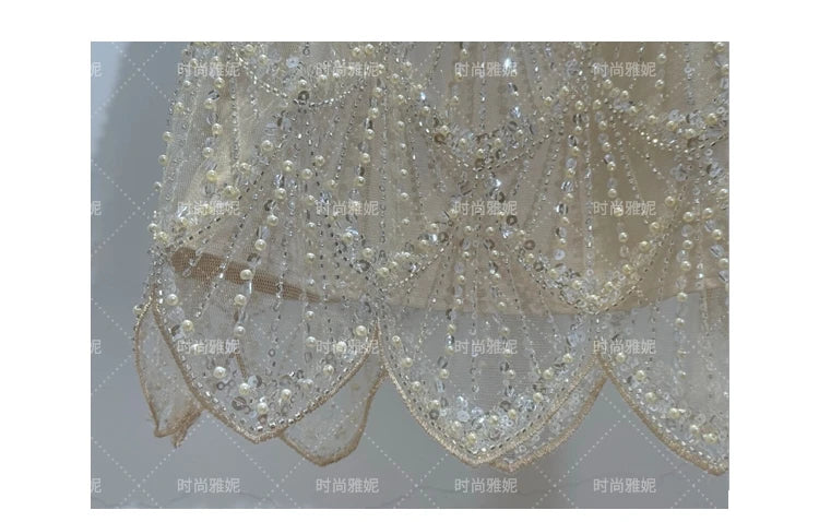 Fashion New Fashion Long-sleeved Sequined Pearl Bead Cardigan Women's Top High-waisted Skirt 2-piece 2025 Spring New Skirt Sets