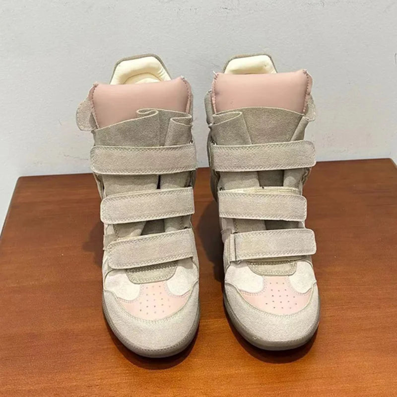 Thick-soled Casual Sneakers New Women's Versatile Fashion Casual Shoes Stylish Retro High-top Design Comfortable Sports Shoes