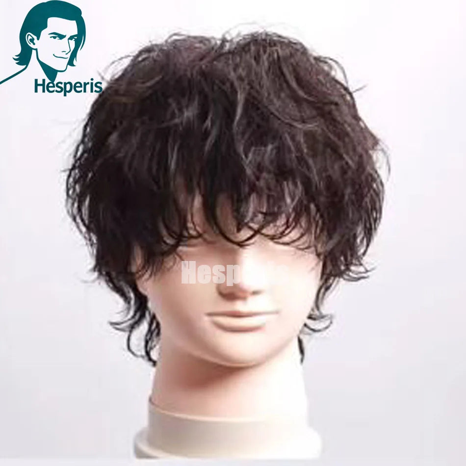Wet Wavy Pixie Cut Lace Front Wig With Bangs For Women