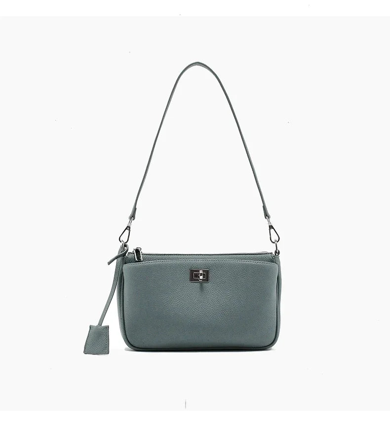 Women Cow Real Leather Shoulder Bags Ladies Natural Cowhide Fashion Retro Handbags Female Designer Luxury Crossbody Bag for Lady