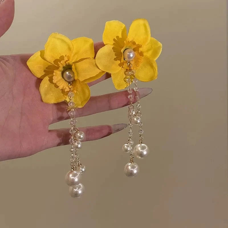Tassel Crystal Earrings Luxury Design Temperament Jewelry Wholesale
