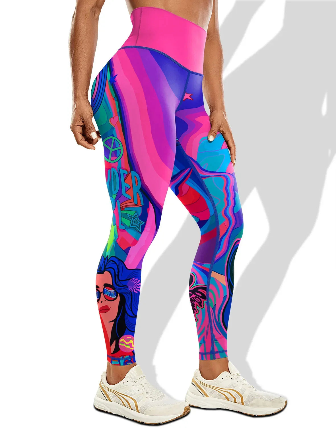 Uniqueprinting High Elasticity Leggings For Outdoor Sports Fitness Running Cycling Yoga New Cross-border Style
