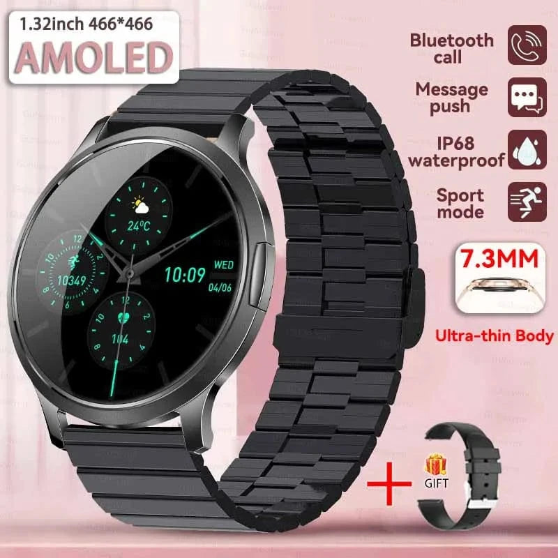 2025 New Smart Watch For Women 1.32"HD AMOLED Screen IP68 Waterproof Heart Rate Women Health Ladies Smartwatches For Android ios