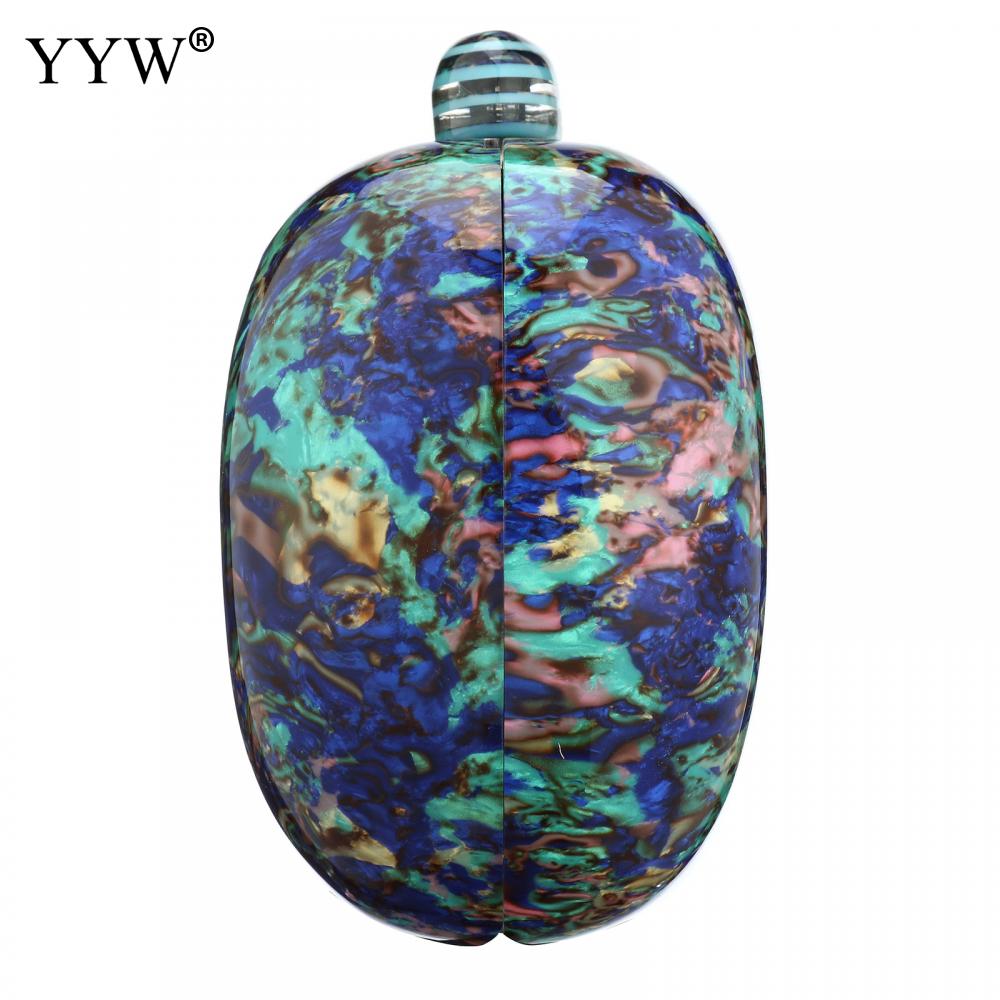 YYW Design Shell Acrylic Clutch Purse Women Marble Bag Luxury Elegant Lady Evening Bag Roud Cute Purple Handbag Shoulder Bags