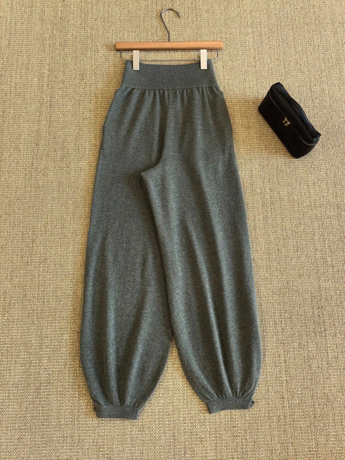 Minimalist Cashmere Knit Top And Pants Set for Women