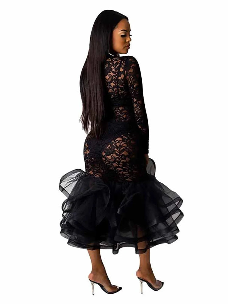 Wmstar Party Dress Women Sexy Hollow Out Bodycon Maxi Long Maxi Dress Hip Wrap Club Outfits New In Spring Wholesale Dropshipping