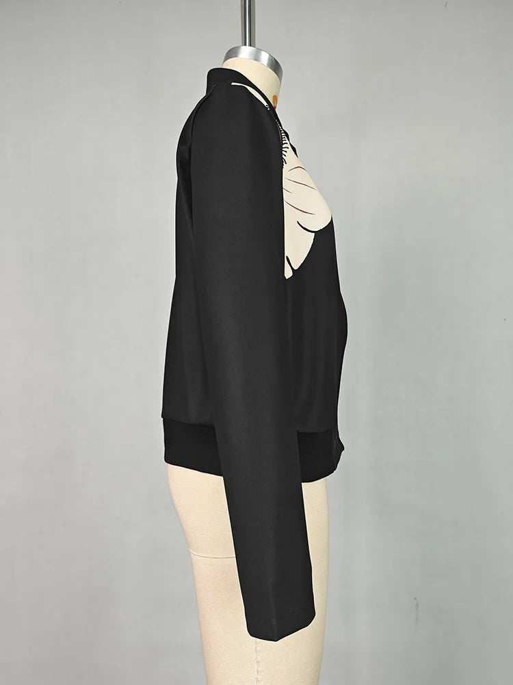 2025 New Women Elegant Two Piece Sets Fashion Floral Printed V-Neck Cardigan Tops & High Waisted Straight-leg Pants Suits