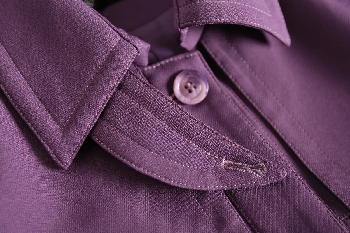 Ladies New 2023 Spring High-End Commuter Blue Trench Coat for Women Fashion Stitching Pleated Hem Loose Elegant Long Trench