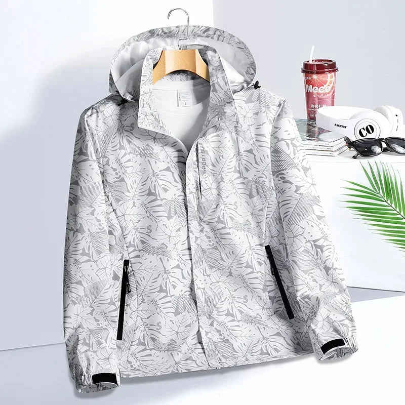 Spring Autumn Camouflage Lightweight Women's Outdoor Waterproof Casual Jacket Couple's Hiking Clothing Single Layer Windbreaker