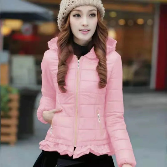 2025 New Women Cotton Jacket Coat Autumn Winter Fashion Warm Parkas Hooded Jacket