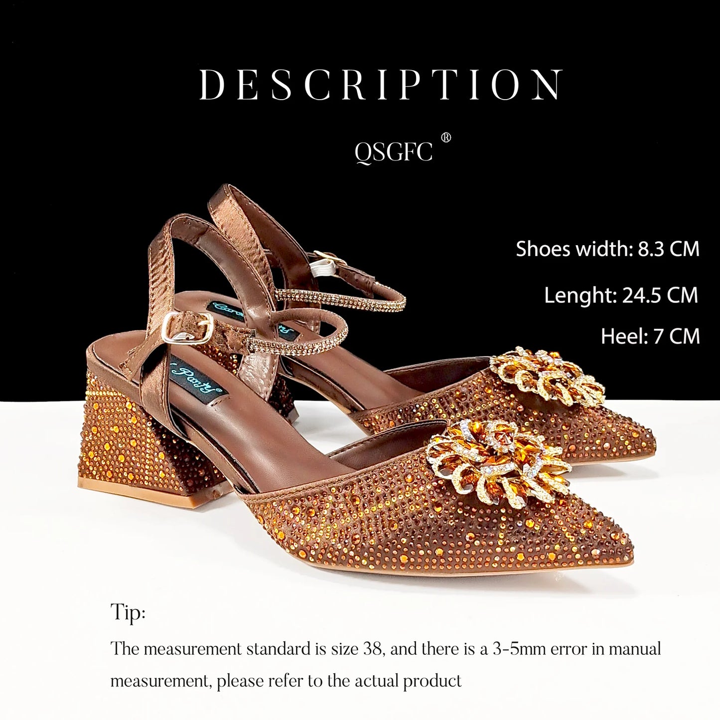Rhinestone Pointed Toe Slingback Pumps