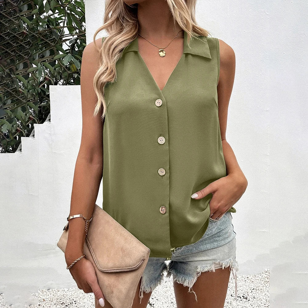 New Chiffon Vest Lady Shirt Summer Sexy Blouse Tops for Women Clothing Korean Tank Pullover Female Casual Slim T-shirt Tee