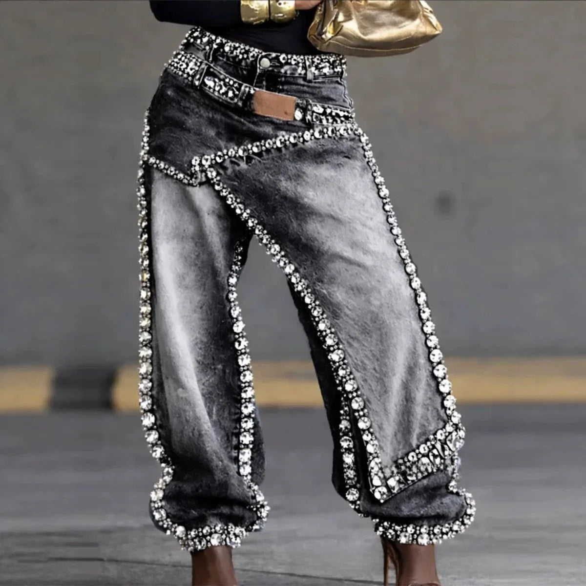 Sleek Lightweight Casual Low Rise Denim Jeans for Women