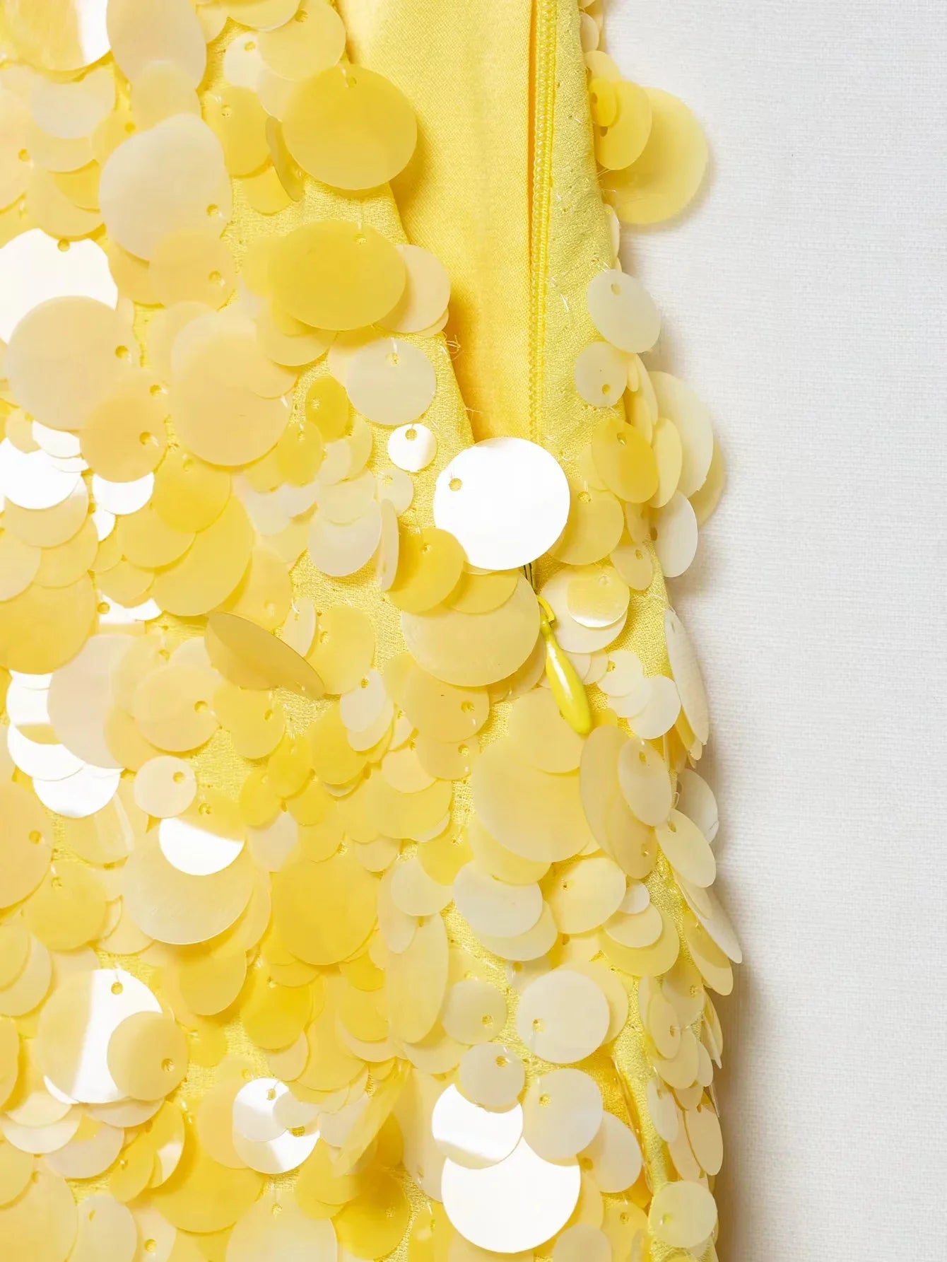 TRAFZA 2025 Spring Summer Sexy Butter Yellow Women Skirts Fashion Streetwear Beading Solid Straight Chic Ladies Mini Skirts