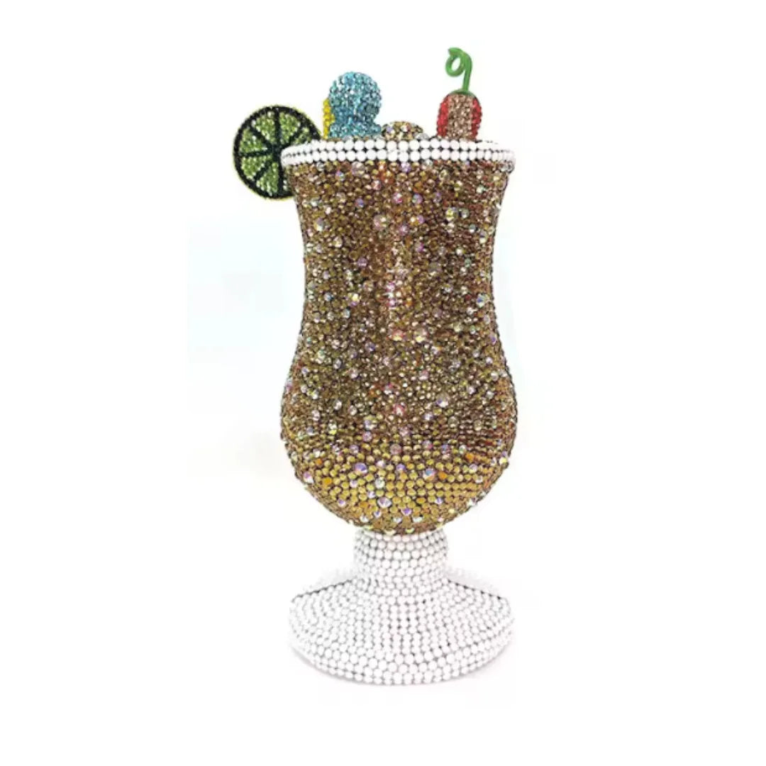 XIYUAN New Martini Bag Women Luxury Rhinestone Evening Bags Diamond Fashion Cup Handbag Wedding Bridal Clutch Classy Party Purse