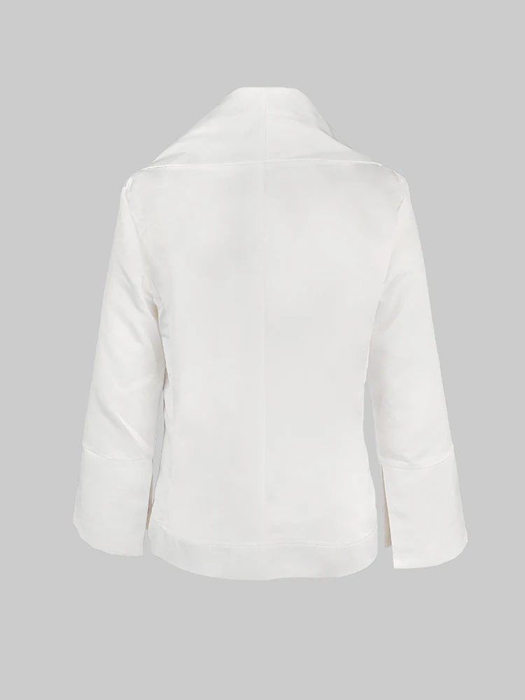 Fashion Loose White Women's Blouse 2025 Casual Lapel Long Sleeve Shirt Elegant Classic Solid Top Buttoned Female Clothing Office