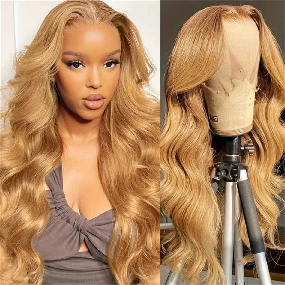 Bright Red Body Wave Heat Resistant Lace Front Wig for Women