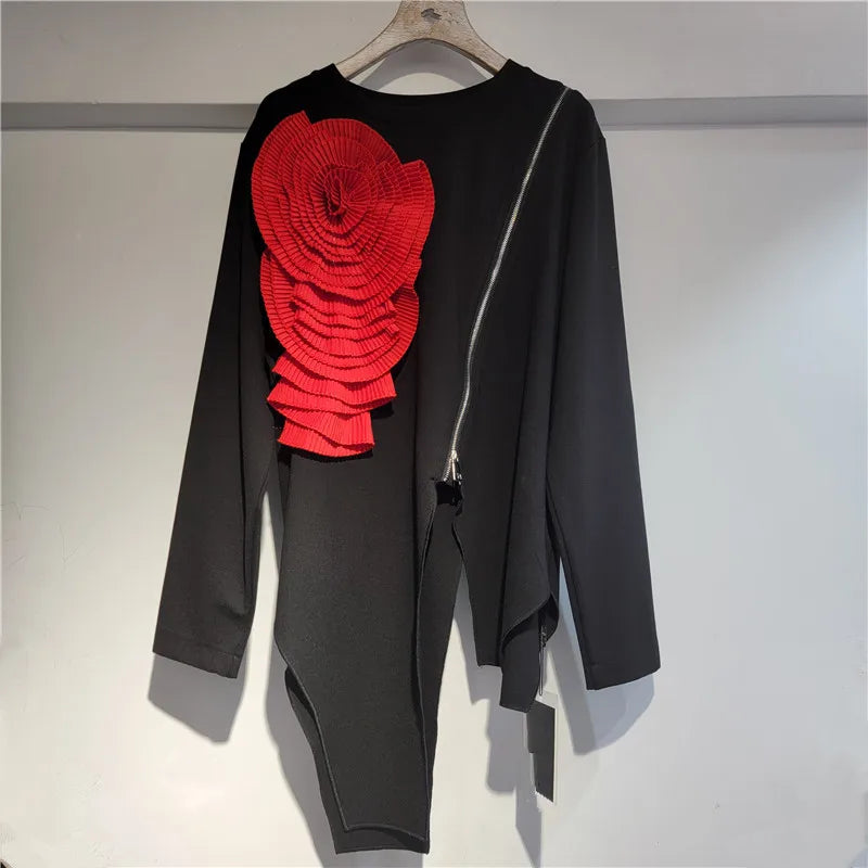 Flower Patchwork Long Sleeve Tee