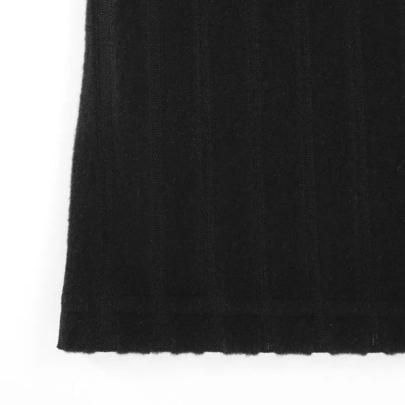 Spring Sexy Women's A-Line Dresses Fashion New Club Party Half High Collar Long Sleeves Black Dress Female Casual Slim Dresses