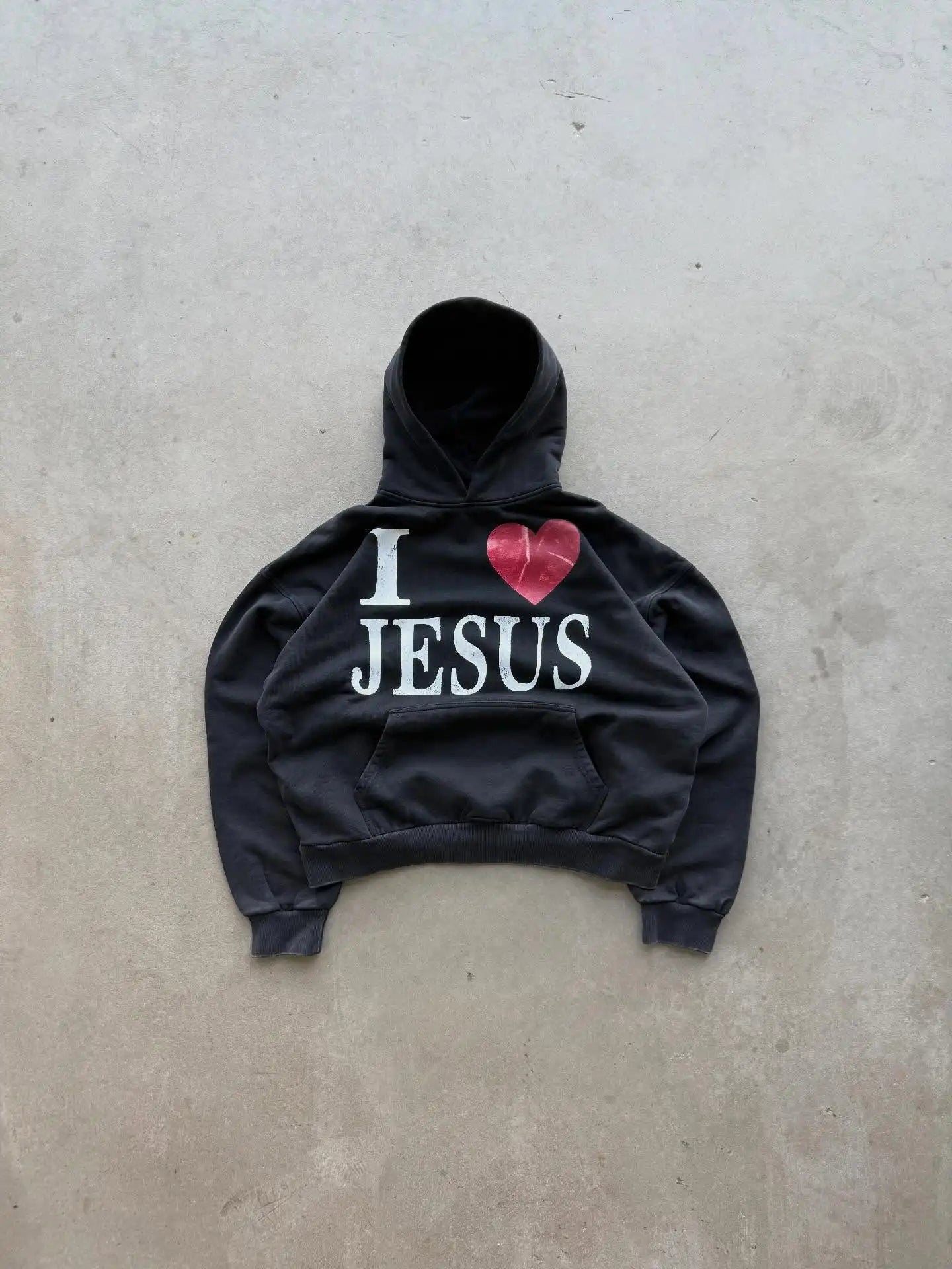 Men Women Hip Hop Jesus Letter Printed Hoodie Y2k Oversized Loose Retro Hooded Pullover Fashion Street Sweatshirt Goth Clothes