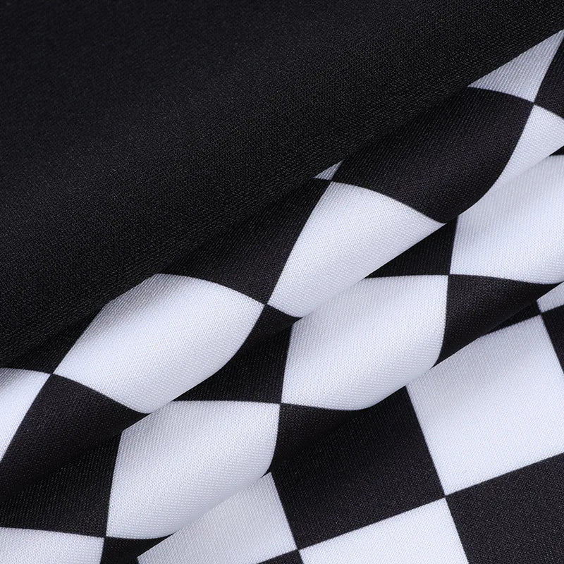 Houndstooth Mosaic Patchwork Skirt