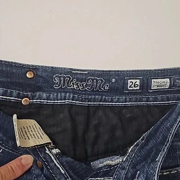 Gothic Womens Jeans Y2K Clothes Harajuku Hip Hop Pocket Embroidery Vintage Blue Baggy Jeans High Waist Slim Flared Trousers