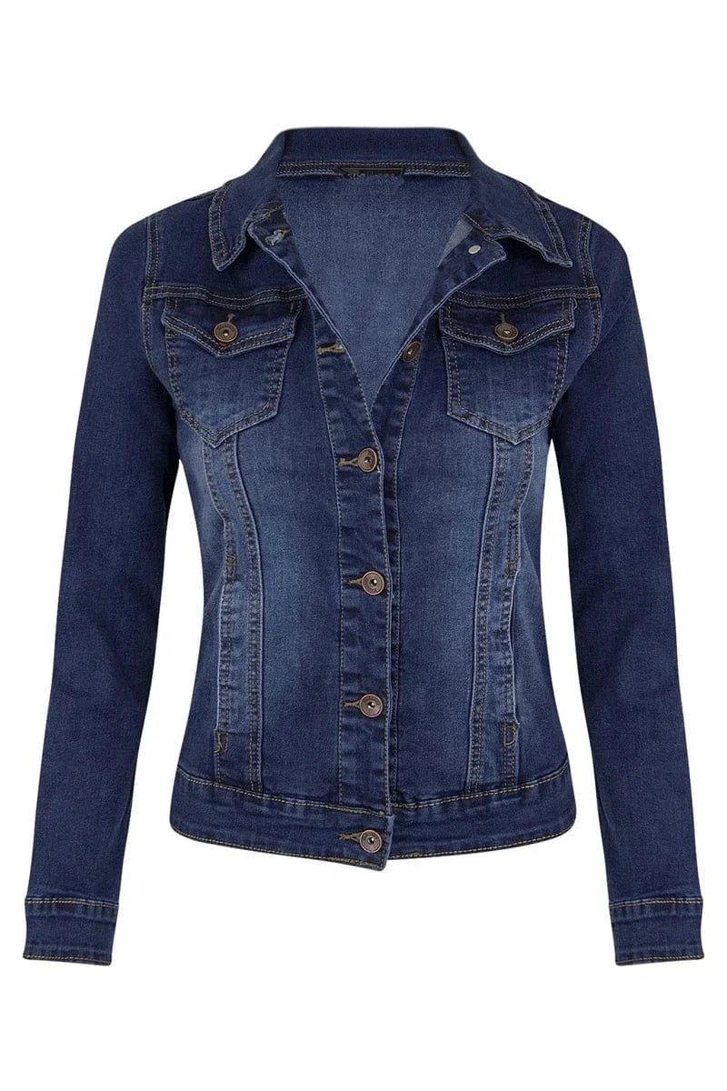 2024 New Short Denim Jackets Women autumn Wash Long Sleeve Vintage Casual Jean Jacket Bomber Denim Coat ladies jacket outerwear
