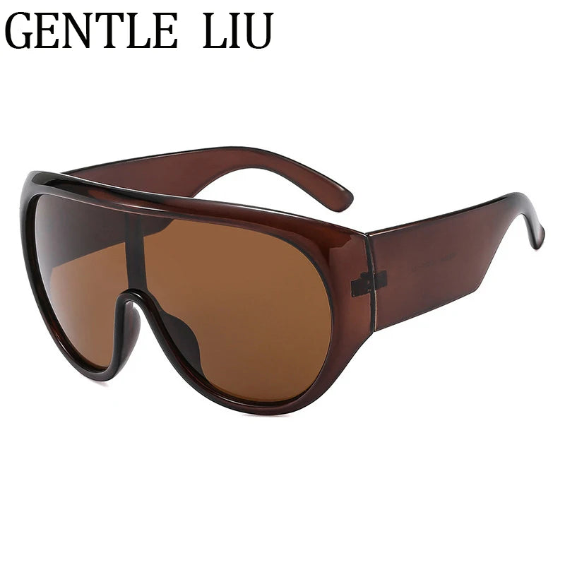 Oversized Futuristic Visor Shield Sunglasses for Women