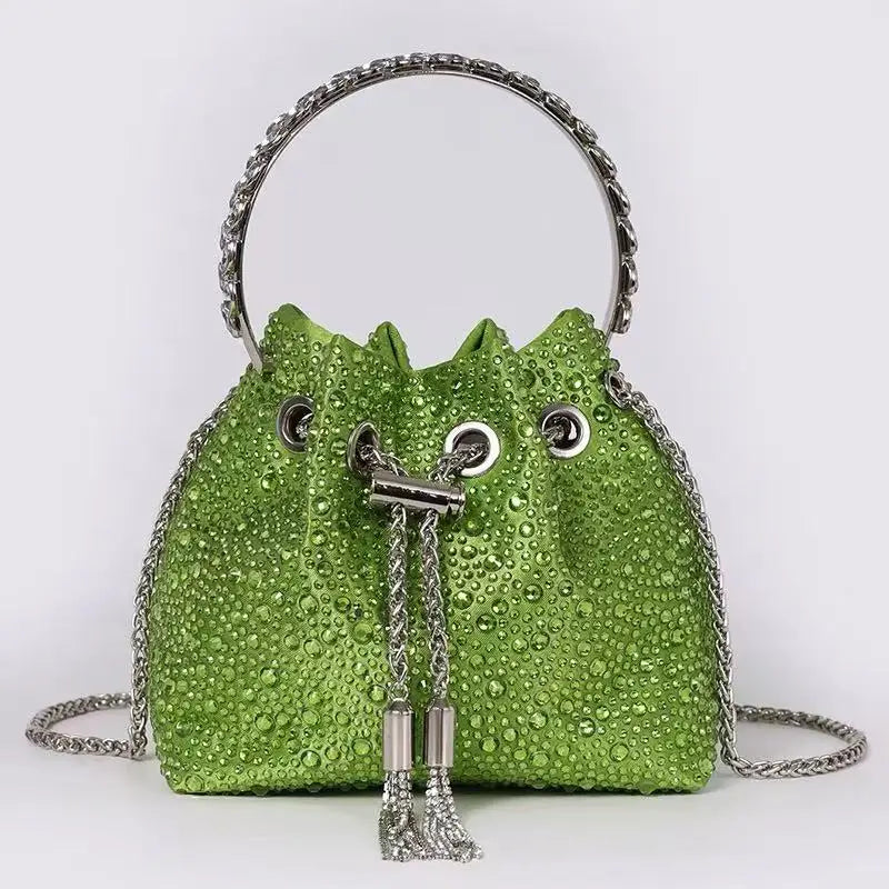 Luxury Designer Women's Handbag Crystal Shiny Rhinestones Diamond Evening Bag Wedding Party Clutch Purse Shoulder Crossbody Bag