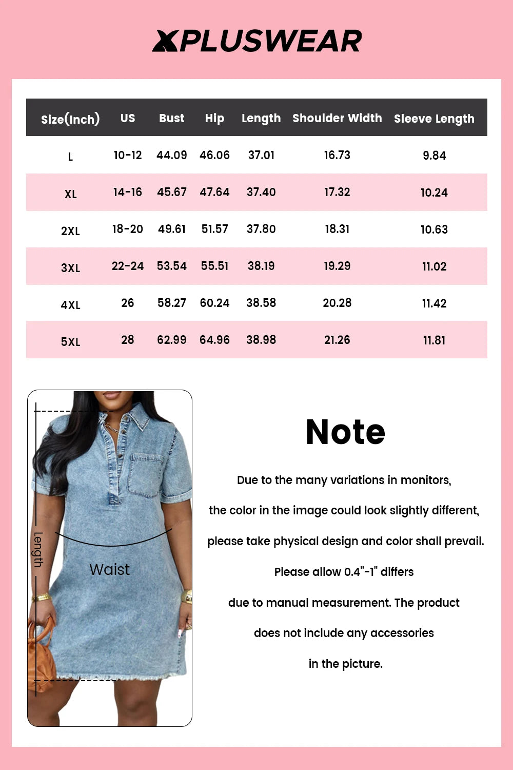 Plus Size Daily Light Blue Casual Turndown Collar Short Sleeve Trimmings Denim Mini Dresses
